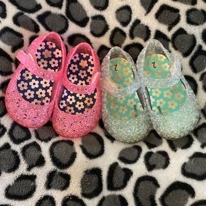 Toddler Girl Jellies. Mary Jane style. 2 pair bundle.
